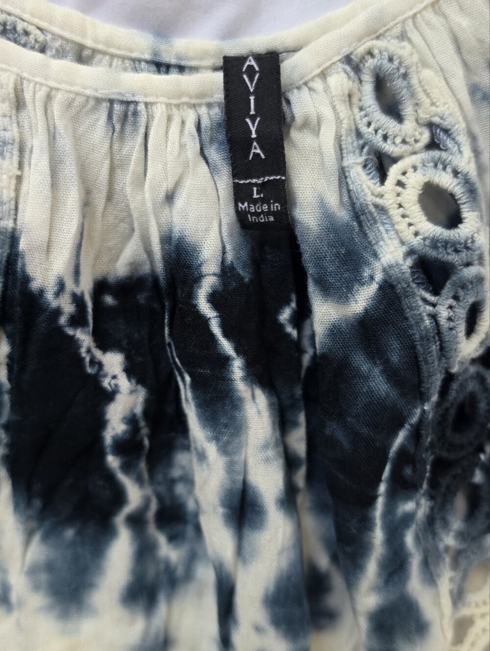 Raviya Navy & White Tie-Die Cover Up Dress - Picture 6 of 10